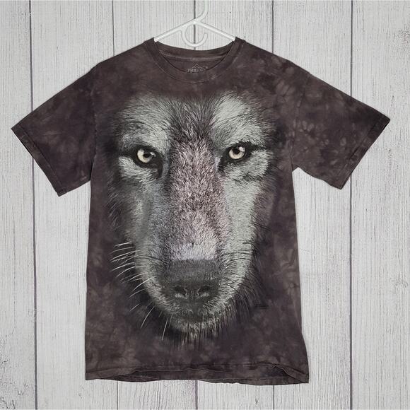 The Mountain Tie Dye Wolf Face T-Shirt, size Medium - Picture 1 of 3
